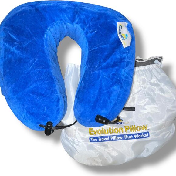 Cabeau Evolution Classic Memory Foam Neck Pillow Travel Washable Carry Bag Blue - Picture 2 of 13